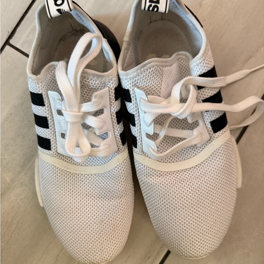 NMD -R1 Adidas White and Black Sneakers